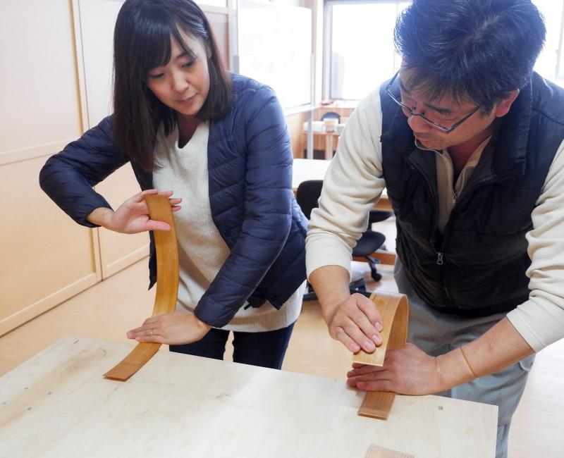 Atelier de confection de boite à bento Magewappa à Odate Kogeisha 2