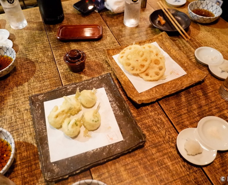 Shibuya Tempura Bar Kakureya Shibuten, Beignets tempura Shibuya Tempura Bar Kakureya Shibuten, Beignets tempura