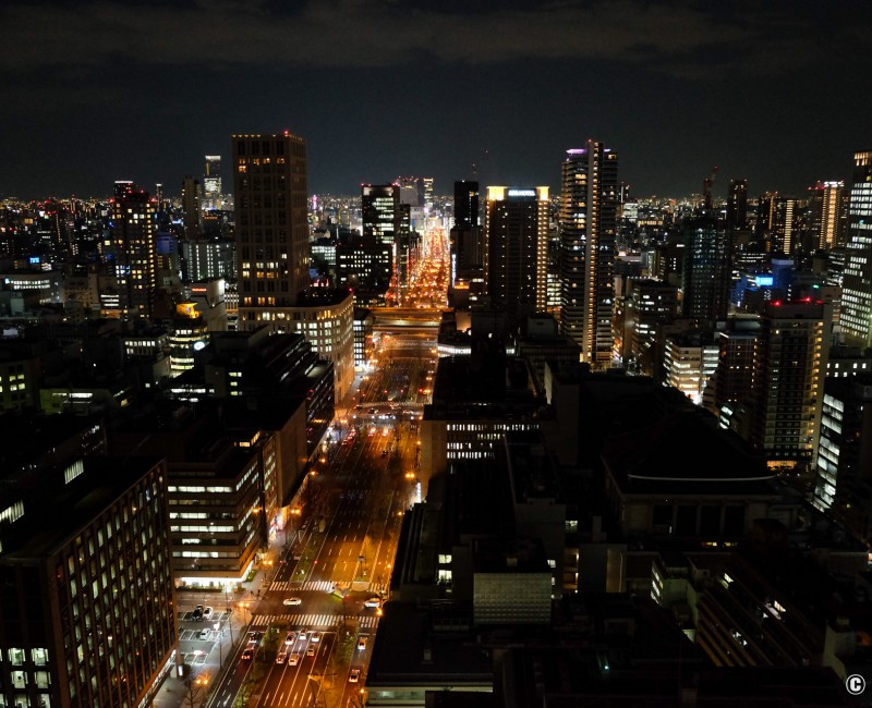 The Royal Park Hotel Iconic Osaka Midosuji, vue nocturne sur la ville d'Osaka