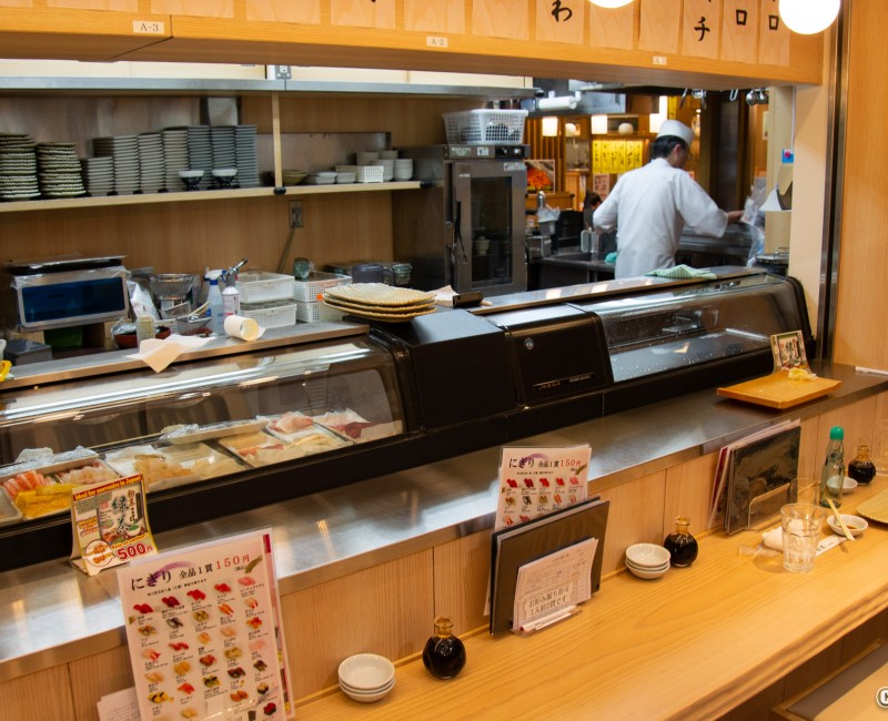 Sushiya Ginzo Kitte (Tokyo), comptoir Sushiya Ginzo Kitte (Tokyo), comptoir