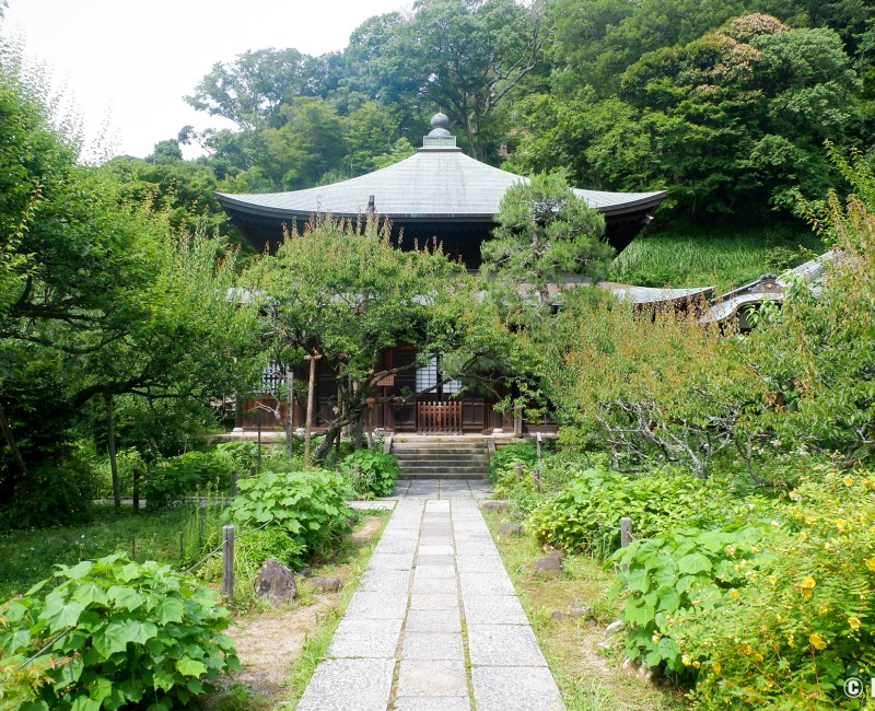 Zuisen-ji à Kamakura, Vue sur le pavillon principal Hondo Zuisen-ji à Kamakura, Vue sur le pavillon principal Hondo