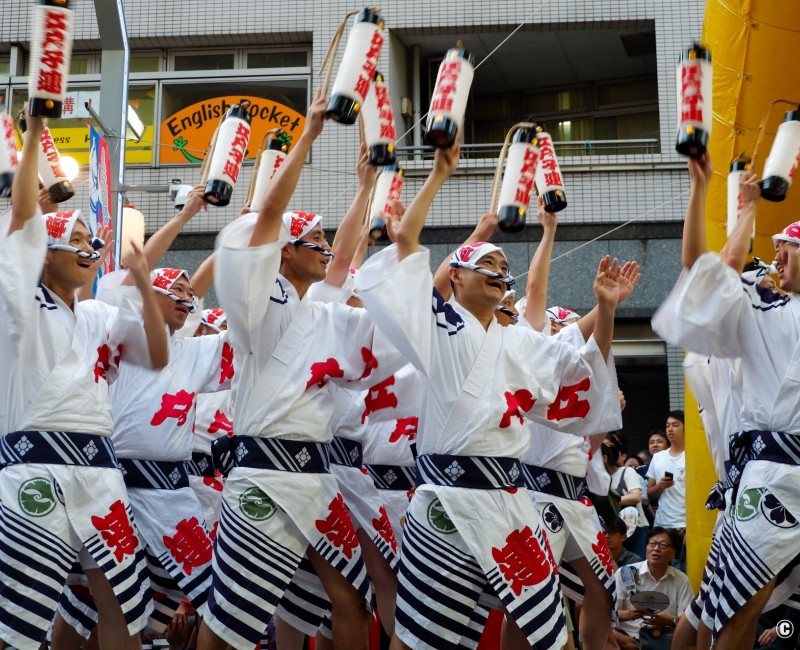 Koenji Awa-Odori, défilé de groupe de danse Ren Koenji Awa-Odori, défilé de groupe de danse Ren