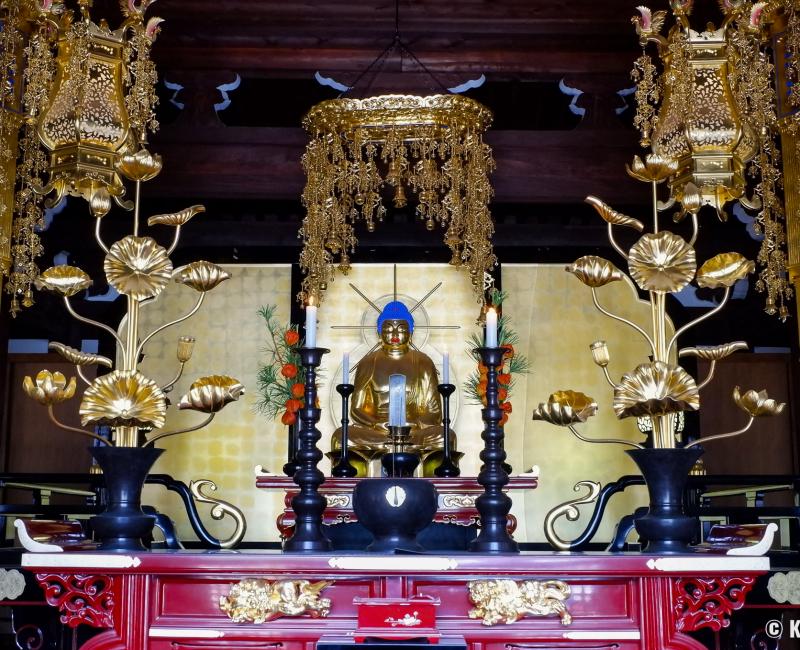 Konkai Komyo-ji (Kyoto), statue de Bouddha Amida de la Terre Pure