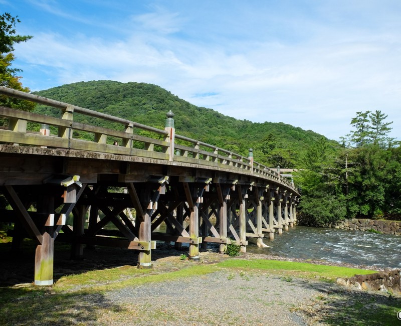 Ise Jingu, pont Ujibashi au sanctuaire intérieur Naiku (Kotai-Jingu)