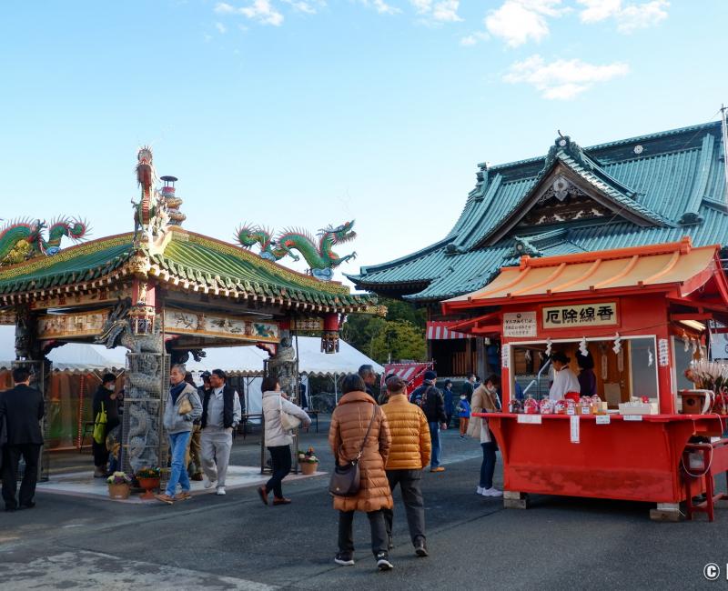 Myoho-ji (Fuji City), esplanade principale pendant le festival Bishamonten Taisai Myoho-ji (Fuji City), esplanade principale pendant le festival Bishamonten Taisai