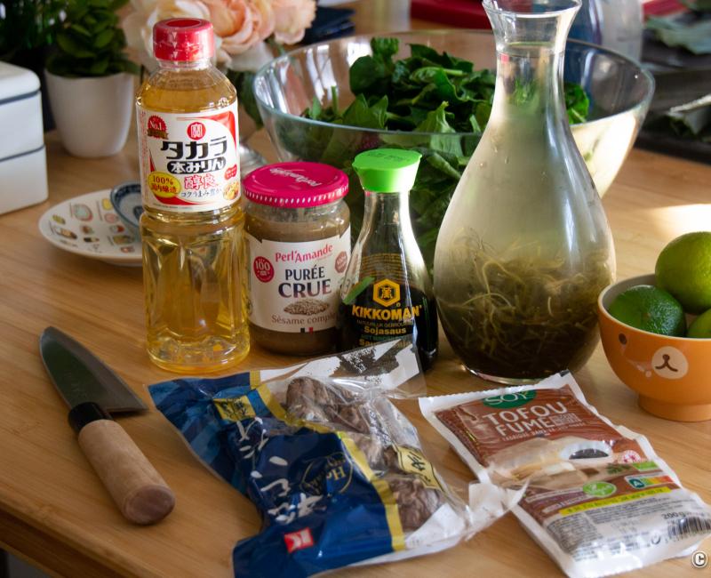 Atelier "les piliers de la cuisine japonaise", ingrédients Atelier "les piliers de la cuisine japonaise", ingrédients