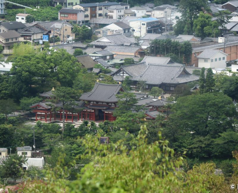 Mont Daikichi (Uji), vue sur le temple Byodo-in Mont Daikichi (Uji), vue sur le temple Byodo-in