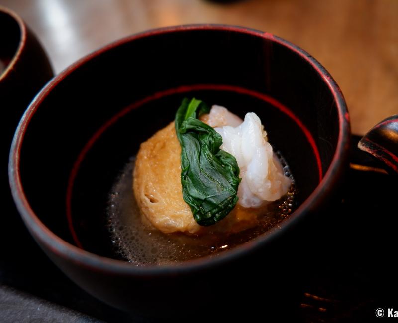 Restaurant Nikko Yubamaki Zen, bol de Yuba (peau de tofu)