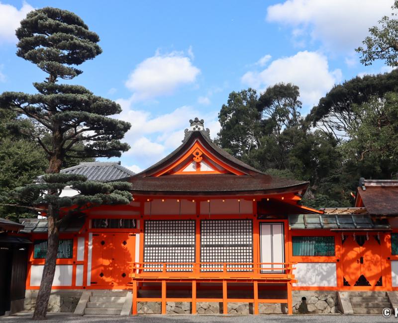 Yoshida-jinja (Kyoto), vue sur le bâtiment principal Honden Yoshida-jinja (Kyoto), vue sur le bâtiment principal Honden