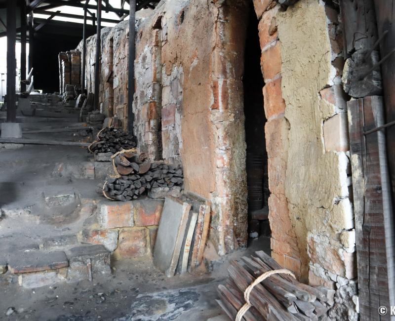Maison de Kanjiro Kawai (Kyoto), anciens fours de cuisson de l'atelier