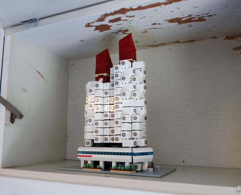 Nakagin Capsule Tower (Tokyo), maquette Lego de l'immeuble