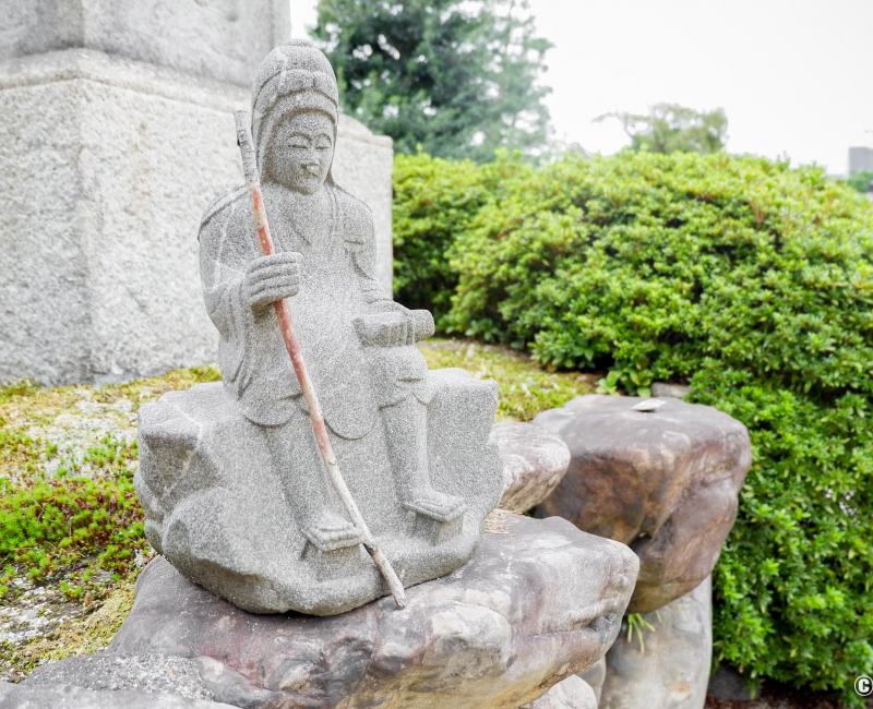 Shogo-in (Kyoto), statue qui représente En no Gyoja dans l'enceinte du temple Shogo-in (Kyoto), statue qui représente En no Gyoja dans l'enceinte du temple