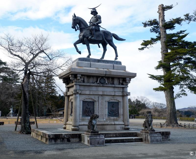 Château de Sendai, statue de Date Masamune à cheval
