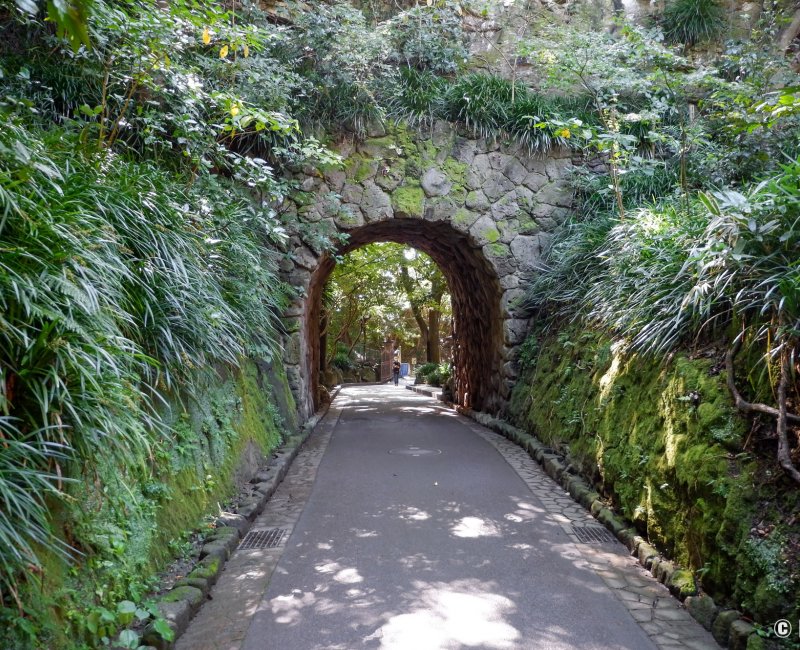 Musée de la littérature de Kamakura, chemin d'accès et tunnel Shokakudo Musée de la littérature de Kamakura, chemin d'accès et tunnel Shokakudo