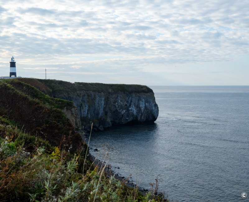 Abashiri (Hokkaido), point de vue sur le cap Notoro et son phare Abashiri (Hokkaido), point de vue sur le cap Notoro et son phare
