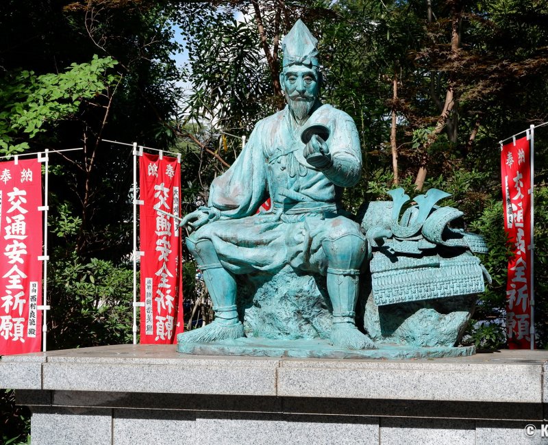 Menuma Shodenzan Kangi-in (Saitama), statue de Sanemori Saito Menuma Shodenzan Kangi-in (Saitama), statue de Sanemori Saito