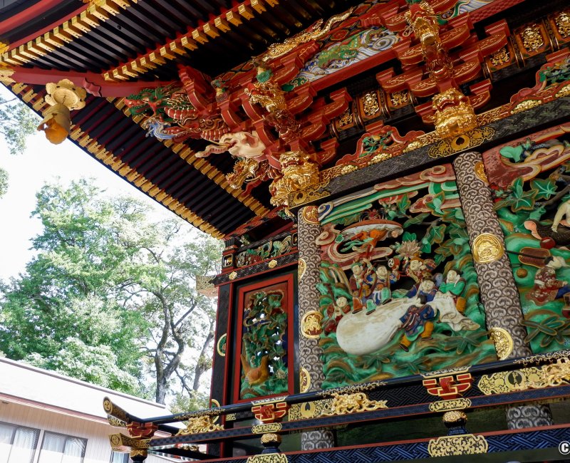 Menuma Shodenzan Kangi-in (Saitama), ornements de la façade du pavillon principal intérieur Menuma Shodenzan Kangi-in (Saitama), ornements de la façade du pavillon principal intérieur