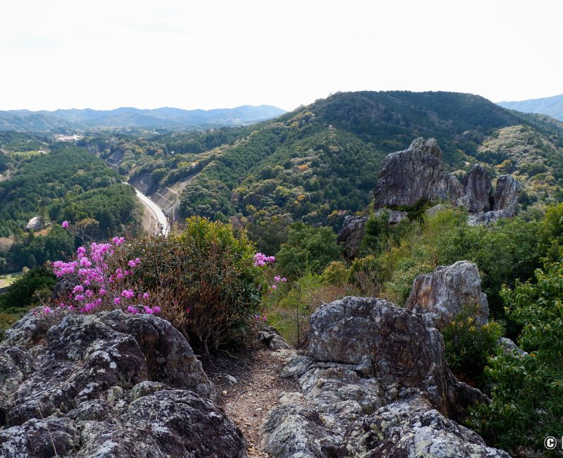 Omu-iwa (Shima), point de vue en hauteur depuis le centre de la péninsule d'Ise