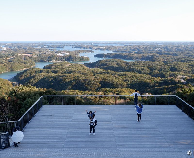 Shima (péninsule d'Ise, Mie), belvédère de Yokoyama avec vue sur la baie d'Ago