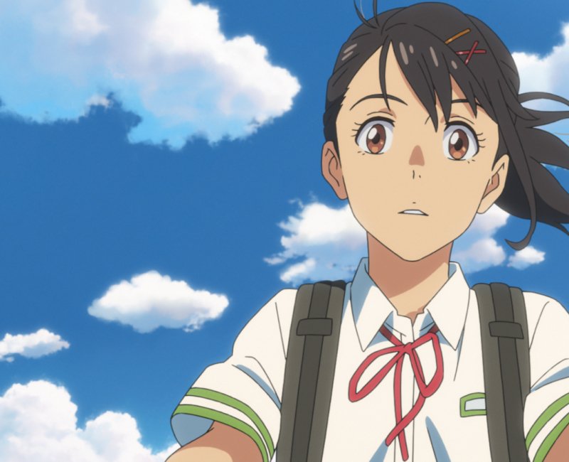 Suzume de Makoto Shinkai, image de l'héroïne Suzume Iwato