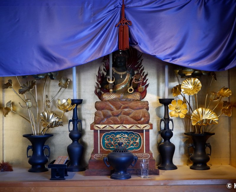 Naritasan Fukagawa Fudo-do (Tokyo), statue de Fudo Myoo Naritasan Fukagawa Fudo-do (Tokyo), statue de Fudo Myoo