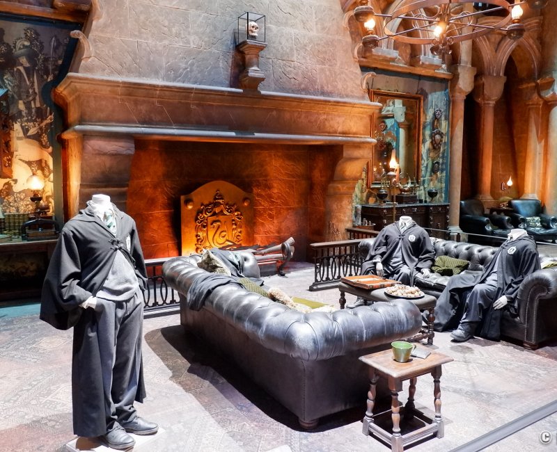 Warner Bros. Studio Tour Tokyo - The Making of Harry Potter, décor de la salle commune de Serpentard