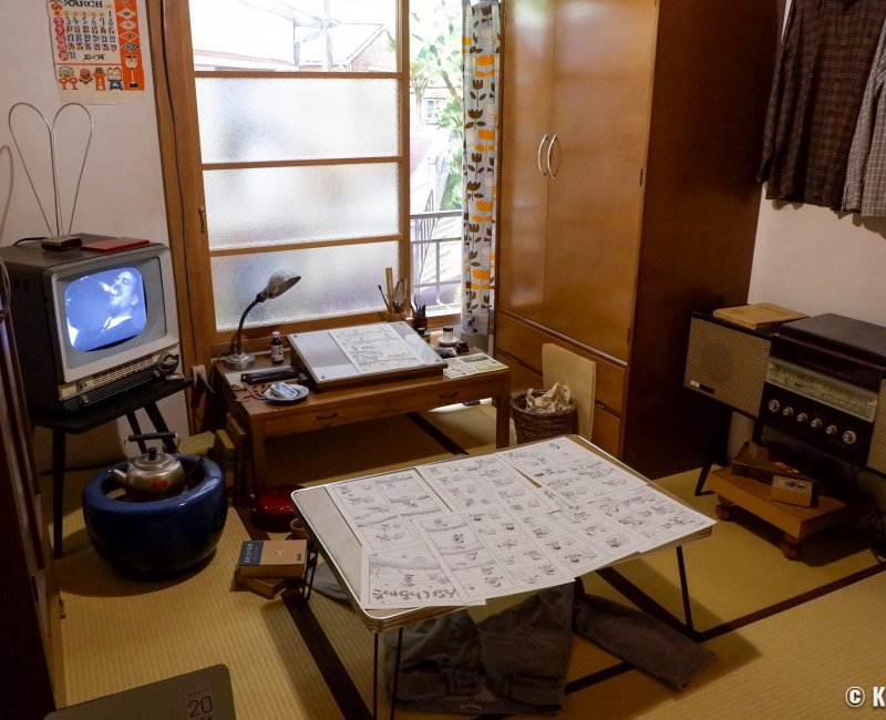 Musée du manga Tokiwaso (Tokyo), reproduction de la chambre 20 de Suzuki Shinichi, Naoya Moriyasu et Tokuo Yokota Musée du manga Tokiwaso (Tokyo), reproduction de la chambre 20 de Suzuki Shinichi, Naoya Moriyasu et Tokuo Yokota