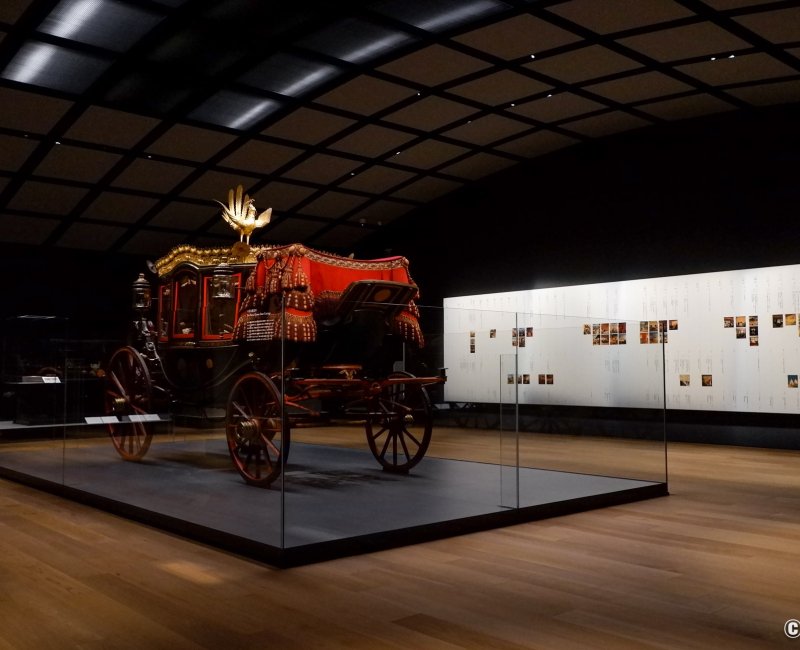 Meiji Jingu Museum (Tokyo) calèche de l'empereur Meiji pour le défilé de la 1ère Constitution du Japon en 1889 Meiji Jingu Museum (Tokyo) calèche de l'empereur Meiji pour le défilé de la 1ère Constitution du Japon en 1889