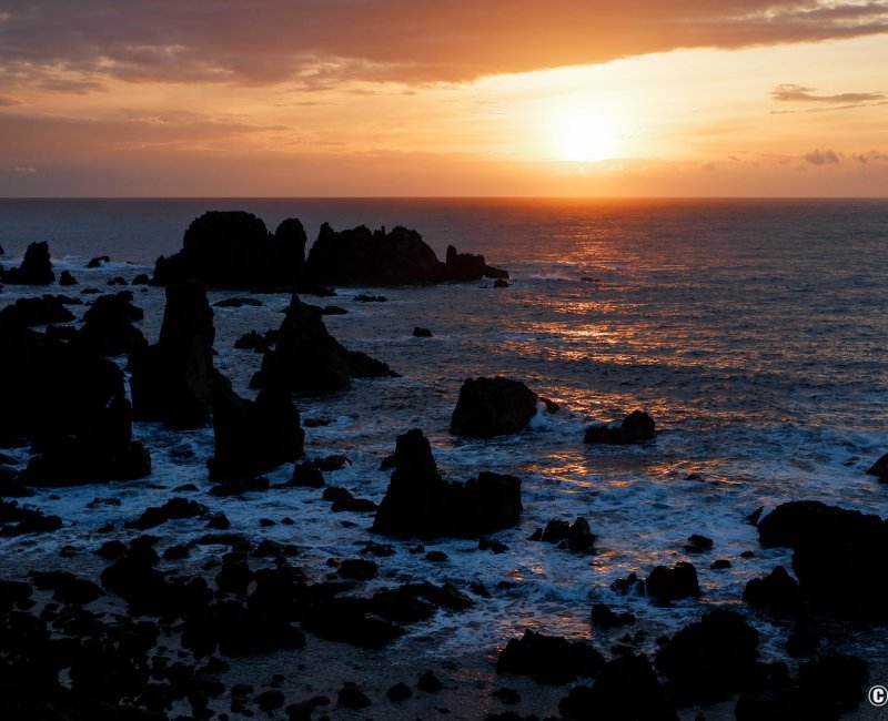 Péninsule d’Oga (Akita), coucher de soleil au cap Nyudo 2