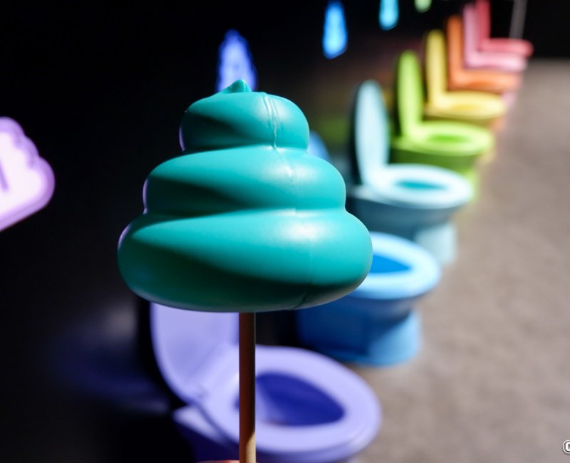 Unko Museum (Tokyo), baguette avec son caca à garder pendant la visite du musée Unko Museum (Tokyo), baguette avec son caca à garder pendant la visite du musée