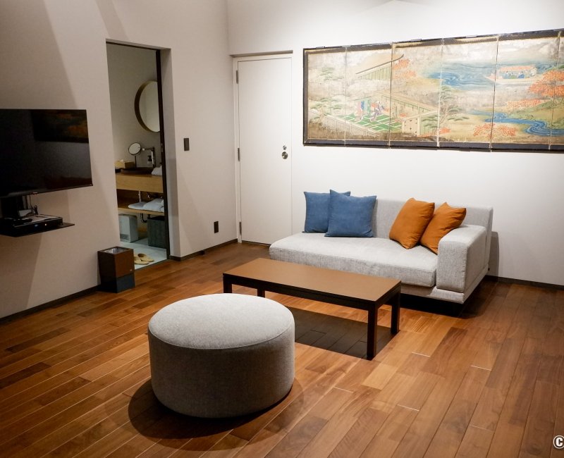 Auberge Homachi Mikuni Minato (Fukui), salon de la maison Bishamon Auberge Homachi Mikuni Minato (Fukui), salon de la maison Bishamon