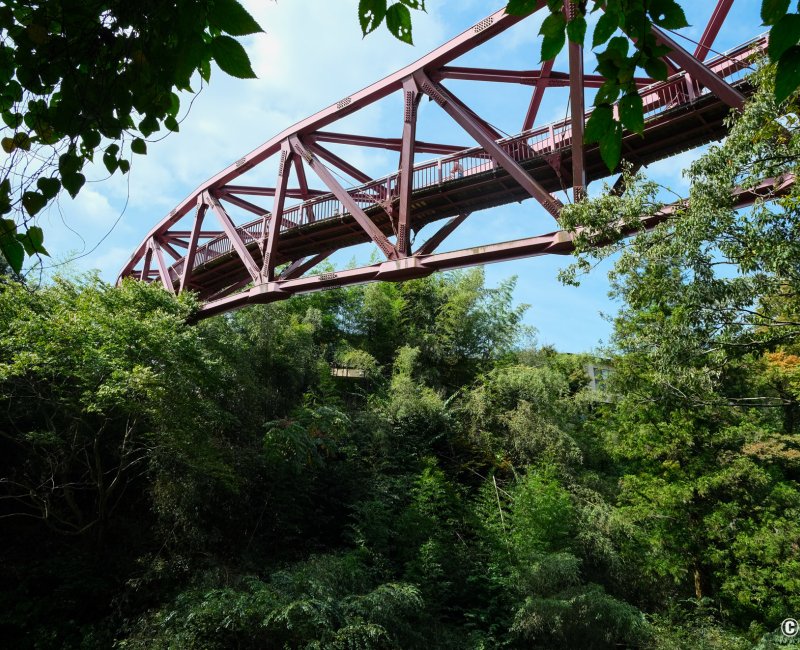 Gorges de Kakusenkei (Yamanaka Onsen), vue sur le pont Ayatori
