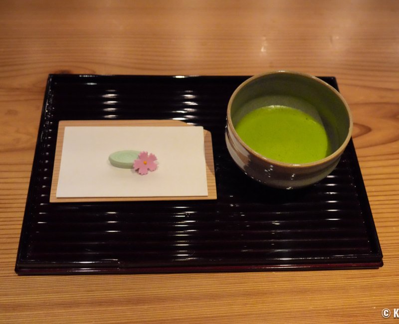 Suigian (Tokyo), thé Matcha et sucrerie Wasanbon