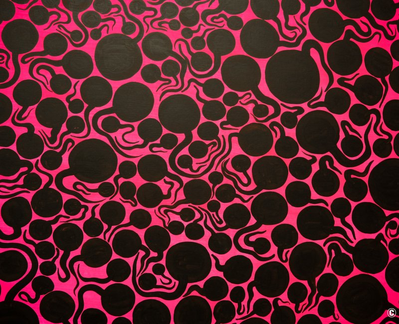 Yayoi Kusama Museum (Tokyo), tableau Soul Burning Flashes (1988) Yayoi Kusama Museum (Tokyo), tableau Soul Burning Flashes (1988)