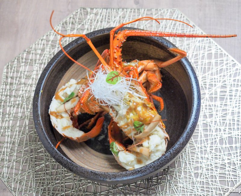 Shinon Washoku Senryu (Osaka), assiette de homard cuit