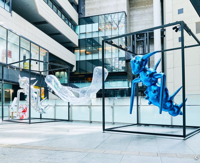 Osaka Art & Design 2025, exposition YOKAI UNITY (Maki Takato) à Nankai Namba Station