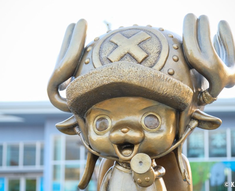 Pèlerinage One Piece à Kumamoto (Kyushu), statue de Chopper dans le centre-ville 2