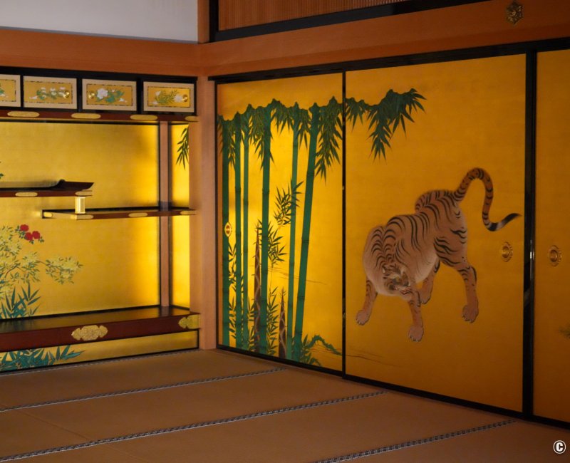 Château de Nagoya, Honmaru Goten, peintures de l'école Kano