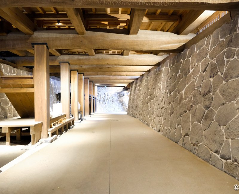 Château de Kumamoto, passage souterrain Kuragari Tsuro