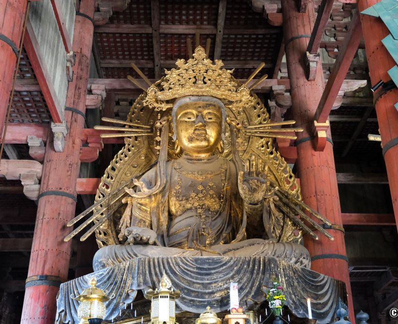 Nara, statue Kokuzo Bosatsu du temple Todai-ji