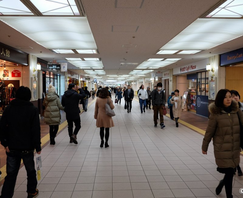Sapporo (Hokkaido), galeries marchandes de la ville en souterrain en hiver