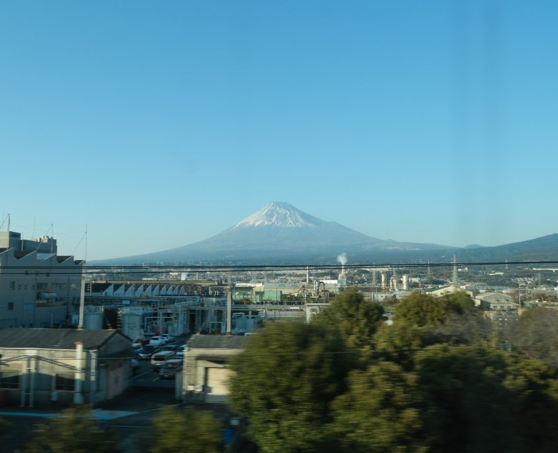Shinkansen Tokaido, vue sur le Mont Fuji depuis le train entre Tokyo et Kyoto