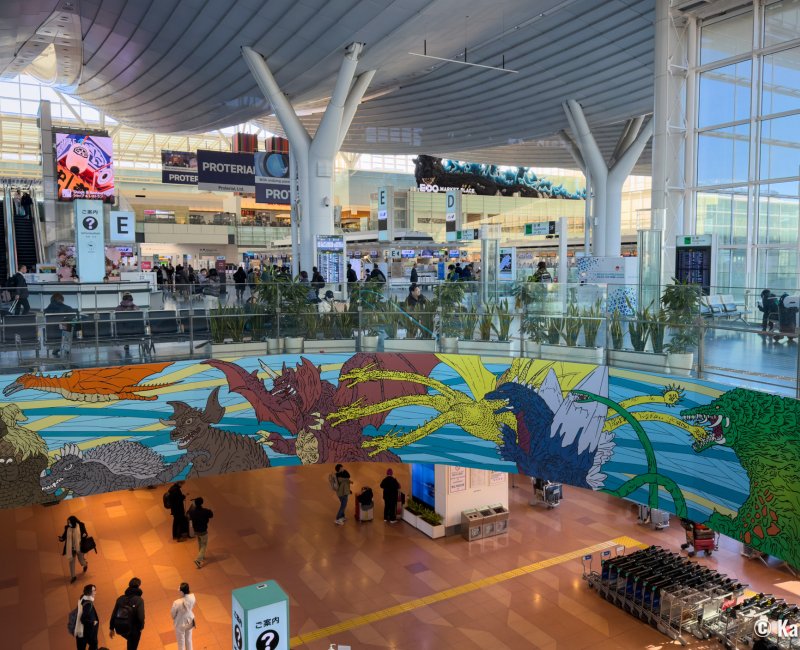 Aéroport de Haneda (Tokyo), Hall des départs dans le Terminal 3 et évènement Haneda Godzilla Global Project en 2026