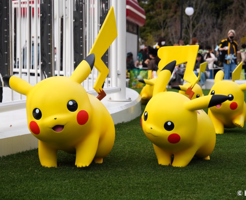 PokéPark Kanto (Tokyo), Troupeau de Pikachu près du manège Pika Pika Paradise