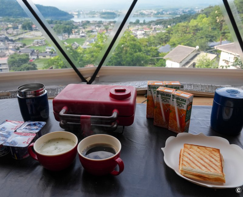 Mt.Fuji Glamping Terrace MINENOHANA (Kawaguchiko), exemple de petit-dejeuner
