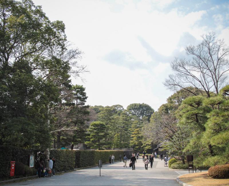 Kokyo Palais Impérial de Tokyo, Vue sur le jardin extérieur Kokyo Palais Impérial de Tokyo, Vue sur le jardin extérieur