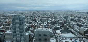 JR Tower T38 à Sapporo, Vue sur les montagnes et la ville en hiver 3