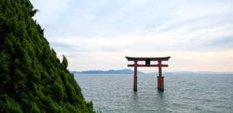 Shirahige Jinja, Torii flottant sur lac Biwa 2