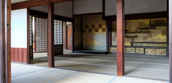 Pavillon de la Villa Shugaku-in à Kyoto et Kasumidana