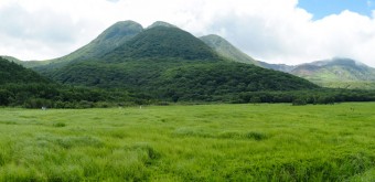 Panorama du Marais de Tadewara et des monts Kuju